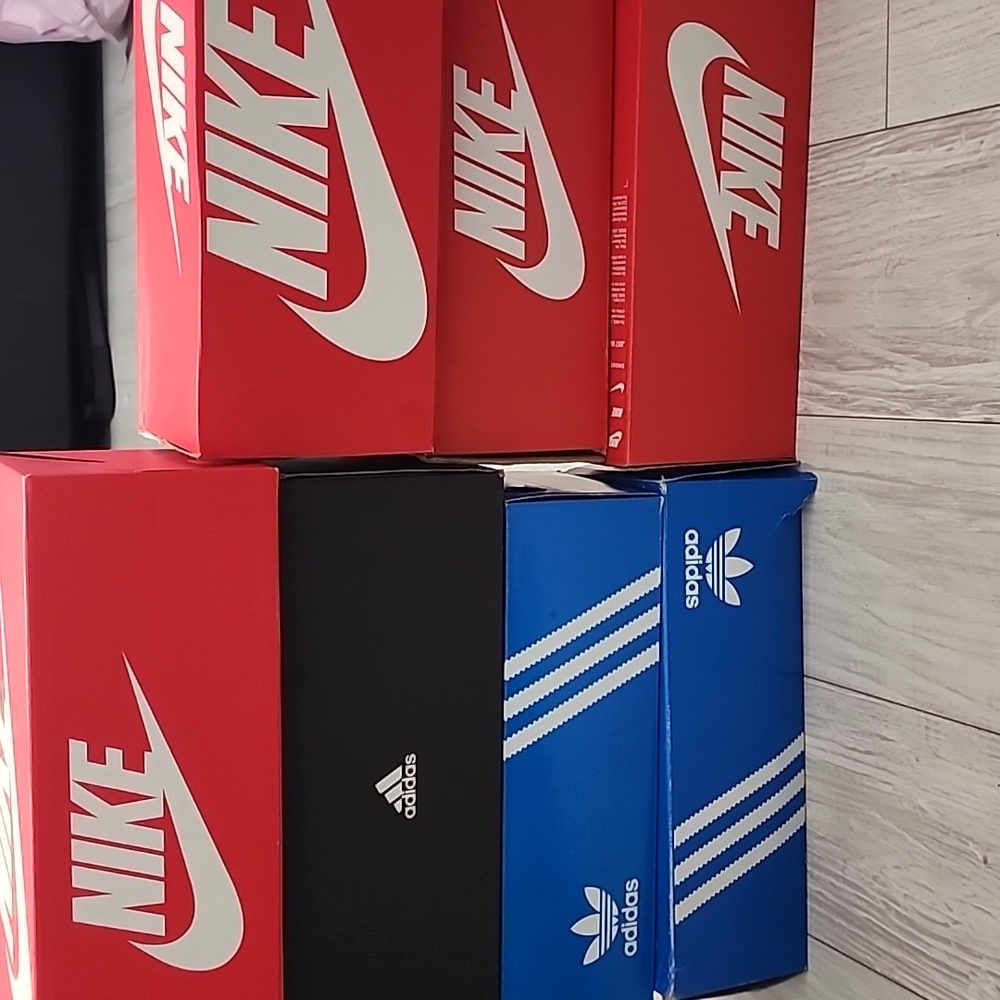 Empty sneakers boxes